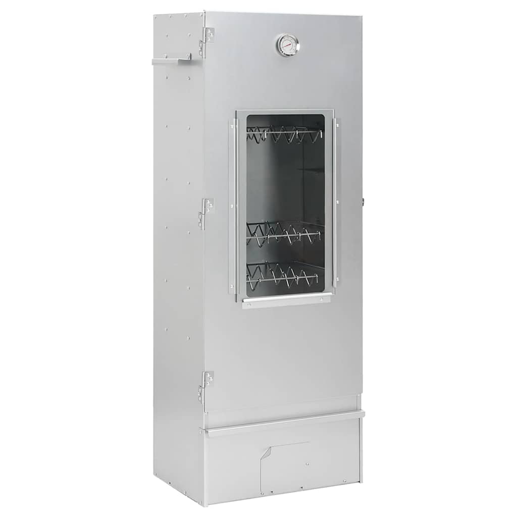 VidaXL BBQ Smoker mit Tisch aus verzinktem Stahl