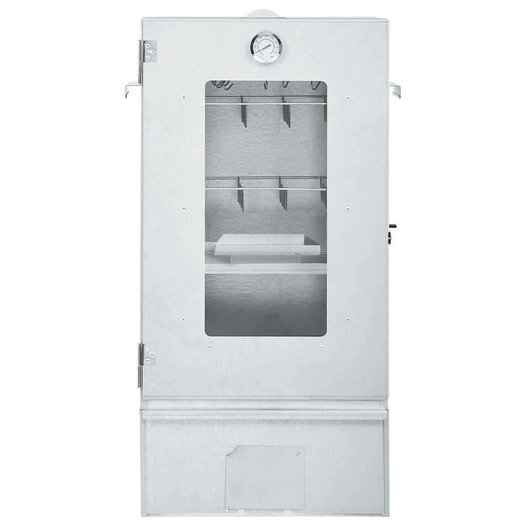 VidaXL BBQ Smoker mit Tisch aus verzinktem Stahl