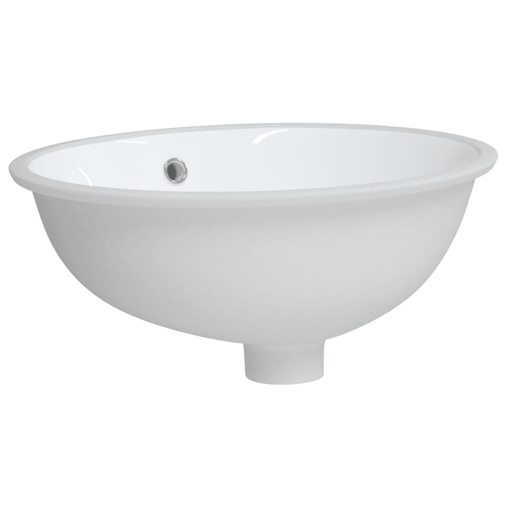 VidaXL Waschbecken oval 43x35x19 cm Keramik weiß