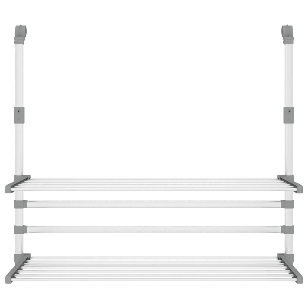 VIDAXL-Trocknungsregal für Balkon 89x25x (60-95) CM Aluminium