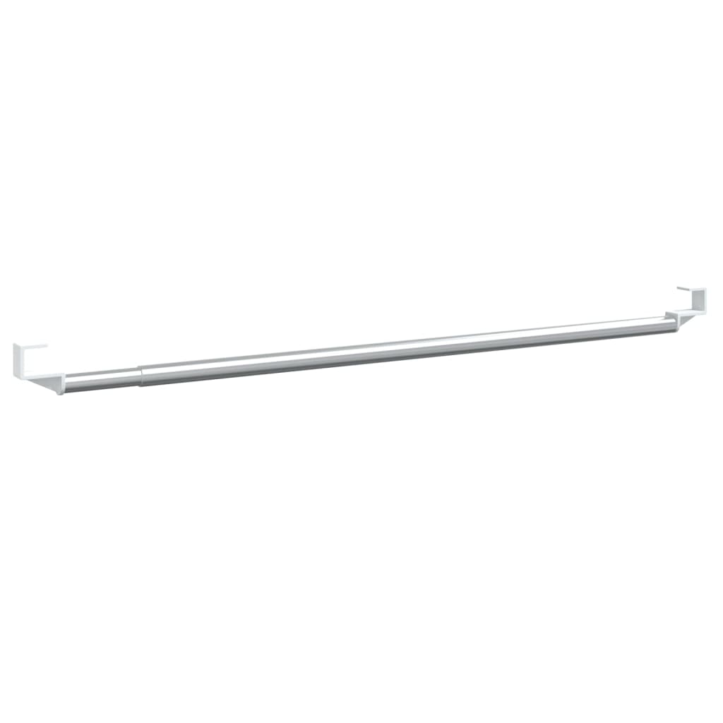 Vidaxx Vorhangschienen 2 Stück 60-105 cm Aluminium Weiß und Silber
