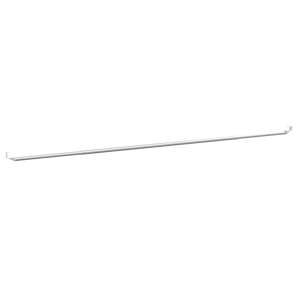 Vidaxx Vorhangschienen 2 Stück 90-130 cm Aluminium Weiß und Silber