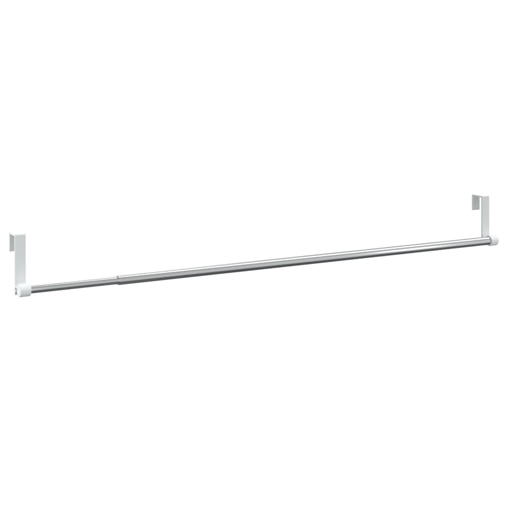VidaXL Vorhangschienen 2 Stück 60-105 cm Aluminium Weiß und Silber