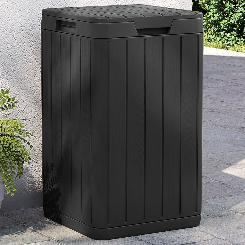 Vidaxl Gartenabfallbehälter 38x38x65 cm Polypropen -Anthrazit -gelöscht