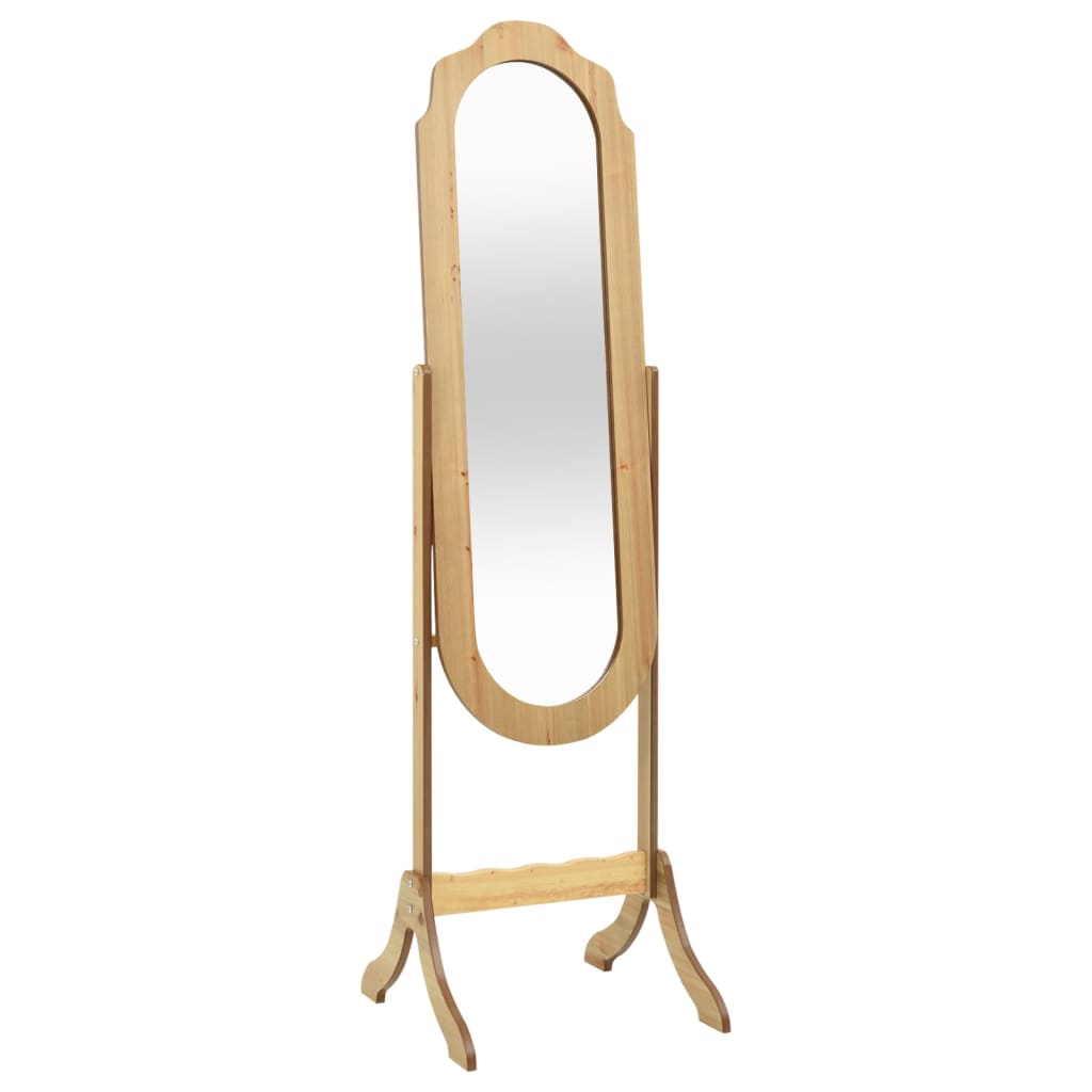 Vidaxx-Spiegel freistehend 45,5 x 47,5 x 160 cm, fertiges Holz