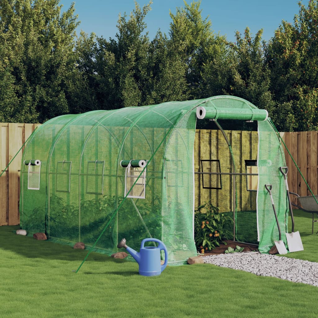 VidaXL Gartengewächshaus mit Stahlrahmen 8 m² 4x2x2 m