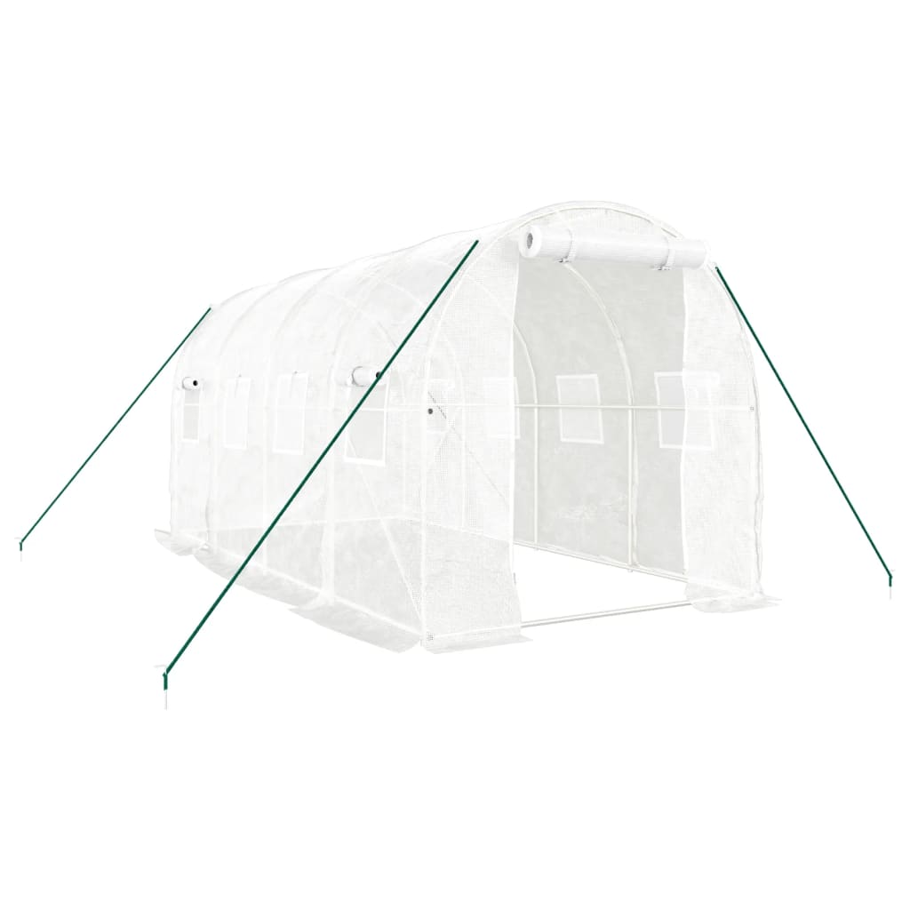 VidaXL Gartengewächshaus mit Stahlrahmen 8 m² 4x2x2 m
