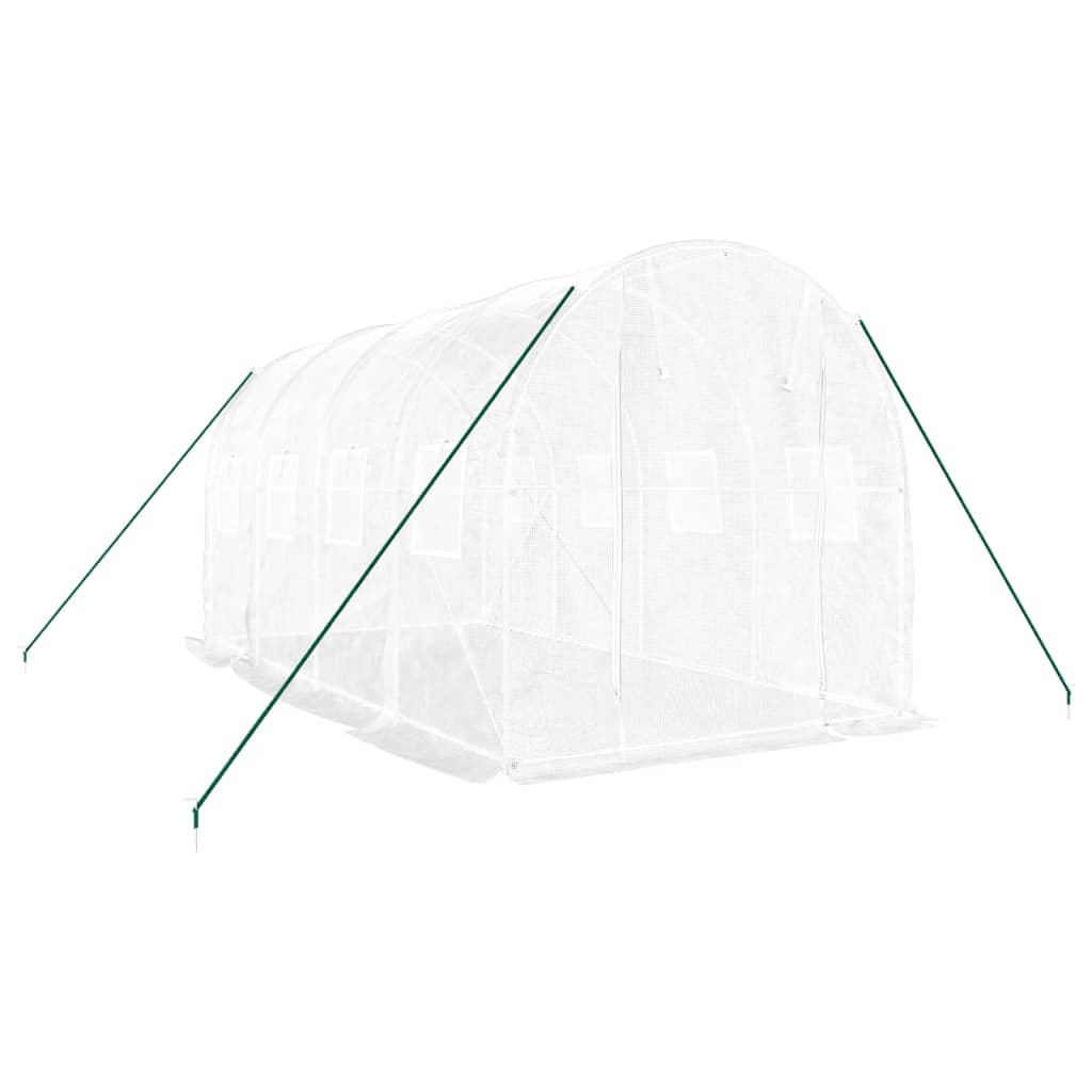 VidaXL Gartengewächshaus mit Stahlrahmen 8 m² 4x2x2 m