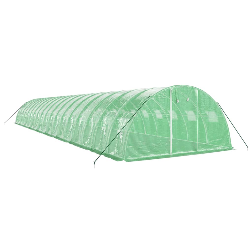 VidaXL Gartengewächshaus mit Stahlrahmen 72 m² 18x4x2 m grün