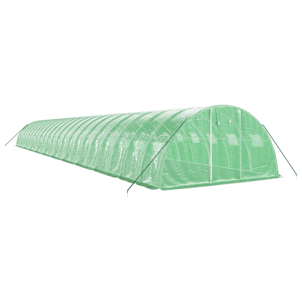 VidaXL Gartengewächshaus mit Stahlrahmen 88 m² 22x4x2 m grün