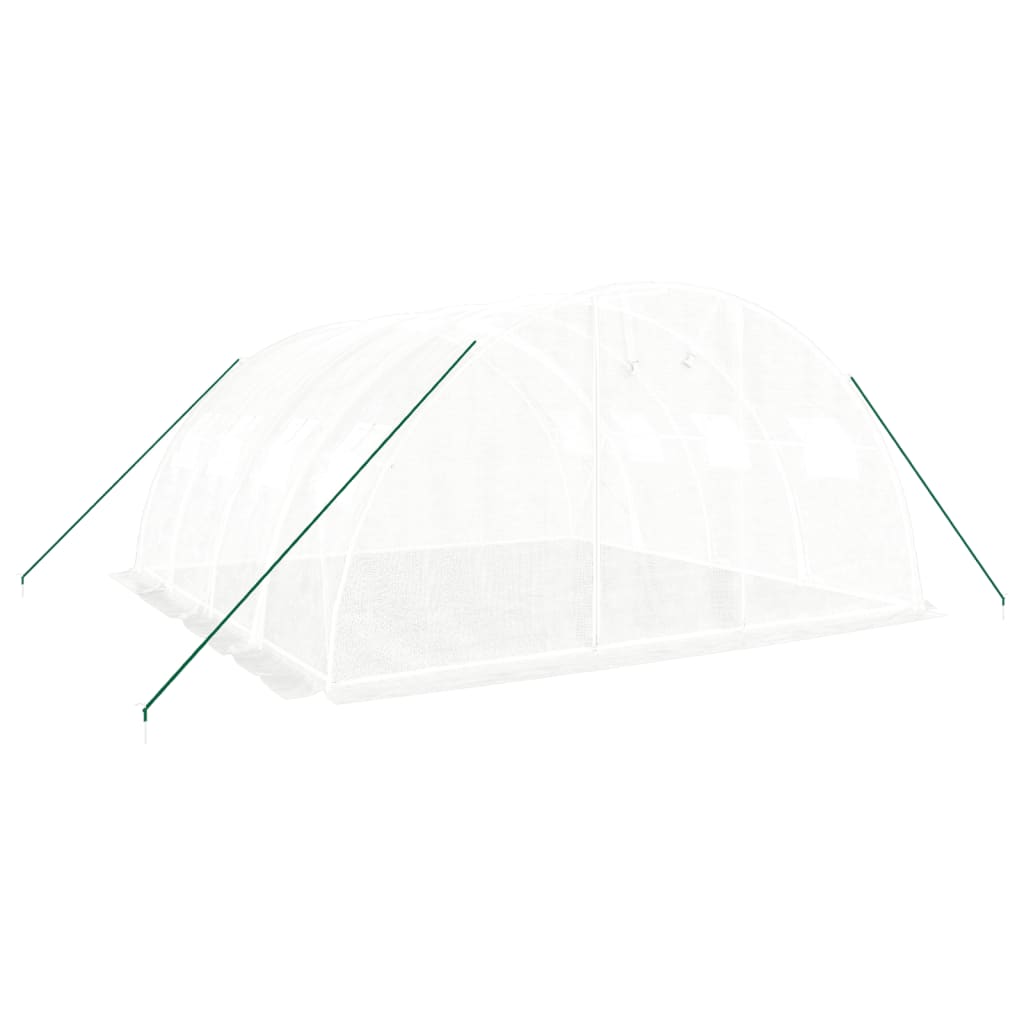 VidaXL Gartengewächshaus mit Stahlrahmen 16 m² 4x4x2 m weiß