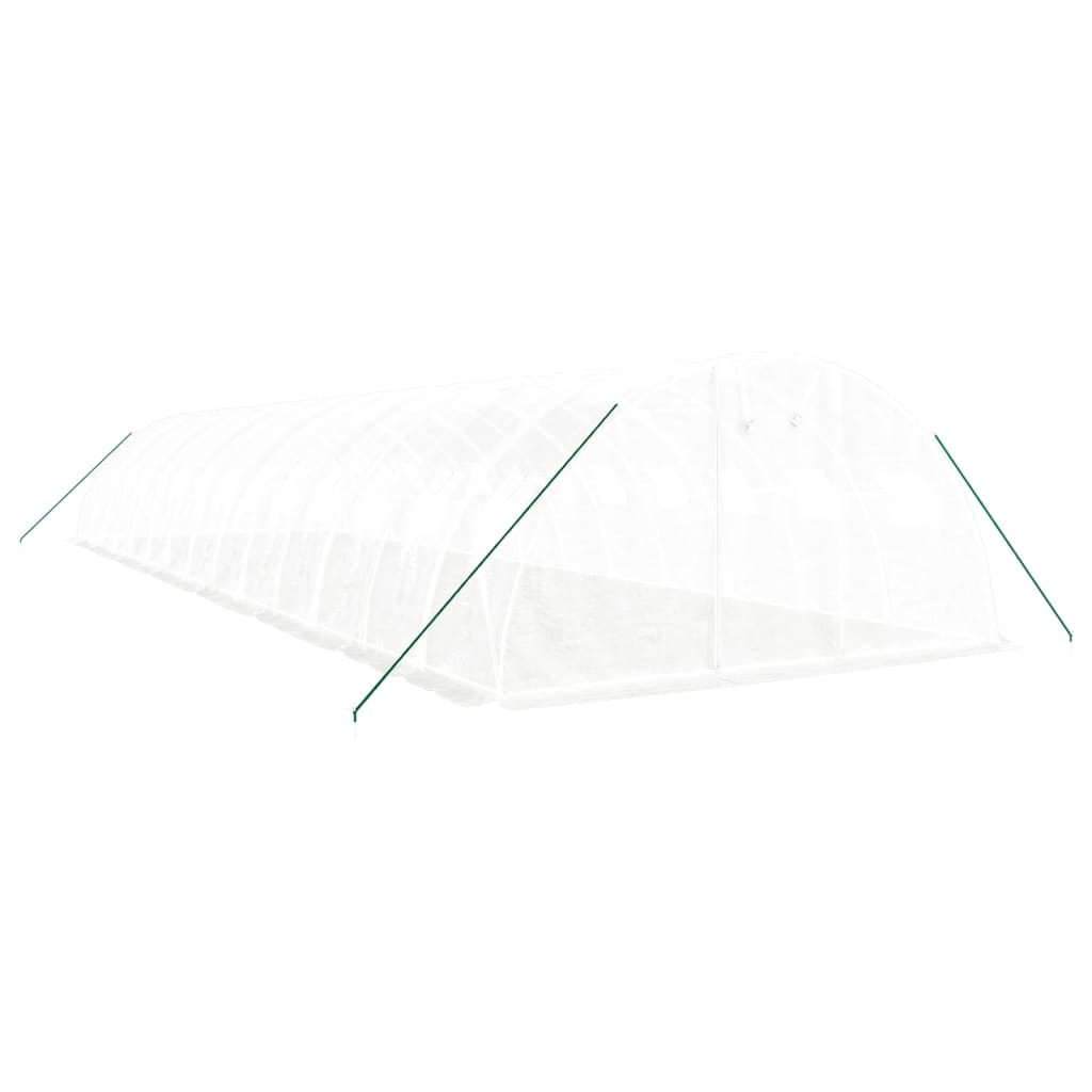 VidaXL Gartengewächshaus mit Stahlrahmen 56 m² 14x4x2 m weiß