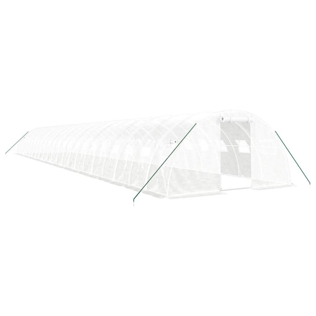 VidaXL Gartengewächshaus mit Stahlrahmen 88 m² 22x4x2 m weiß