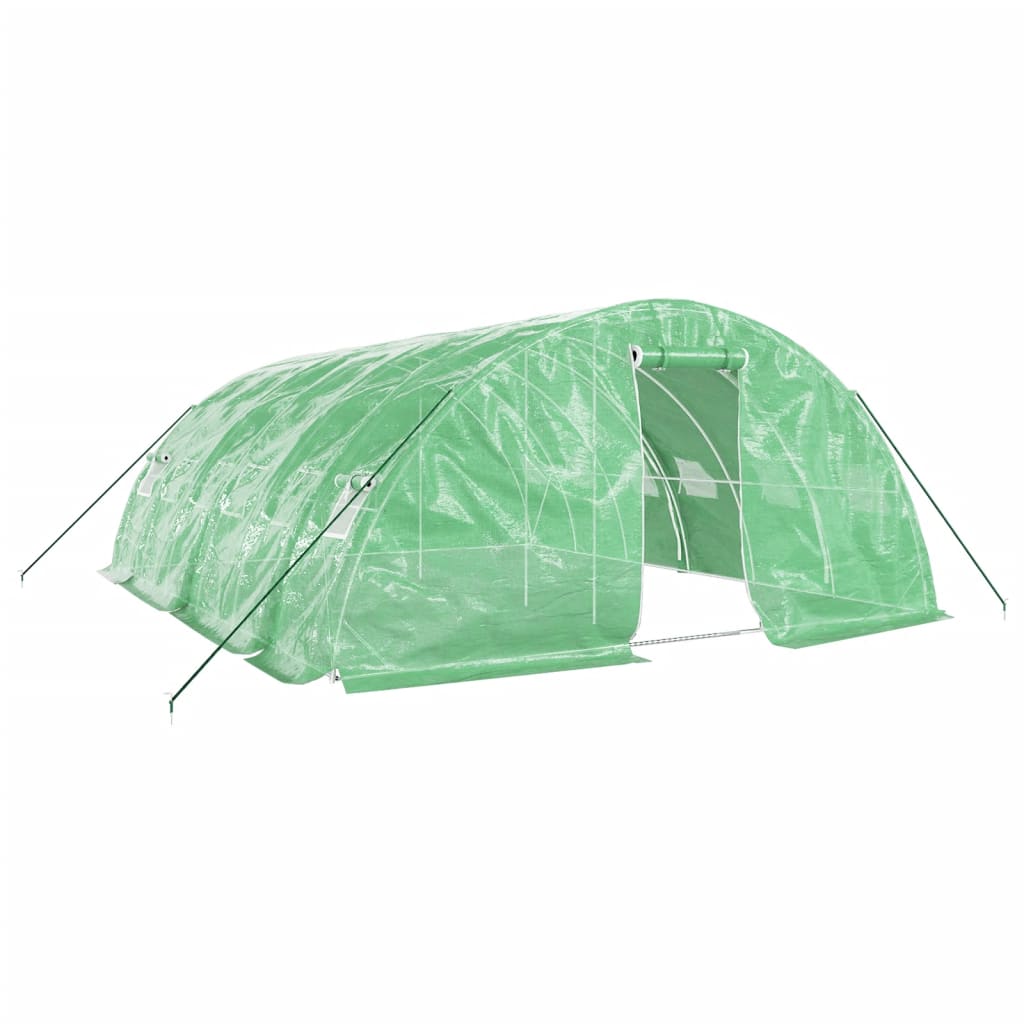VidaXL Gartengewächshaus mit Stahlrahmen 30 m² 6x5x2,3 m grün