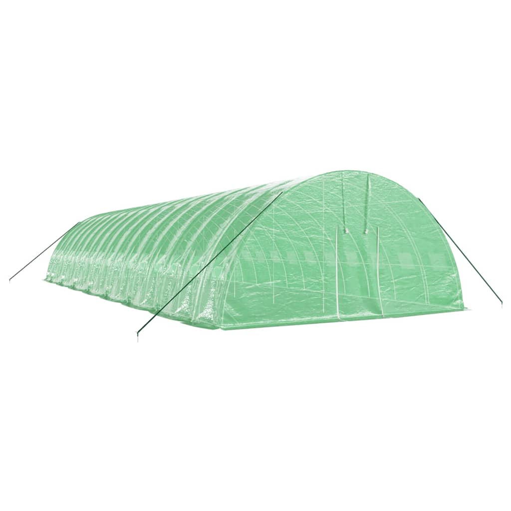 VidaXL Gartengewächshaus mit Stahlrahmen 96 m² 16x6x2,85 m grün