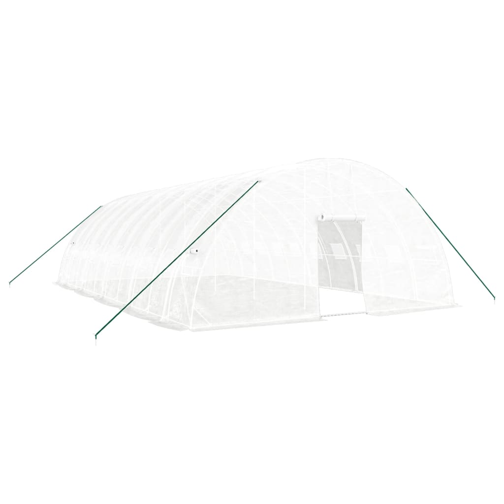 VidaXL Gartengewächshaus mit Stahlrahmen 60 m² 10x6x2,85 m weiß