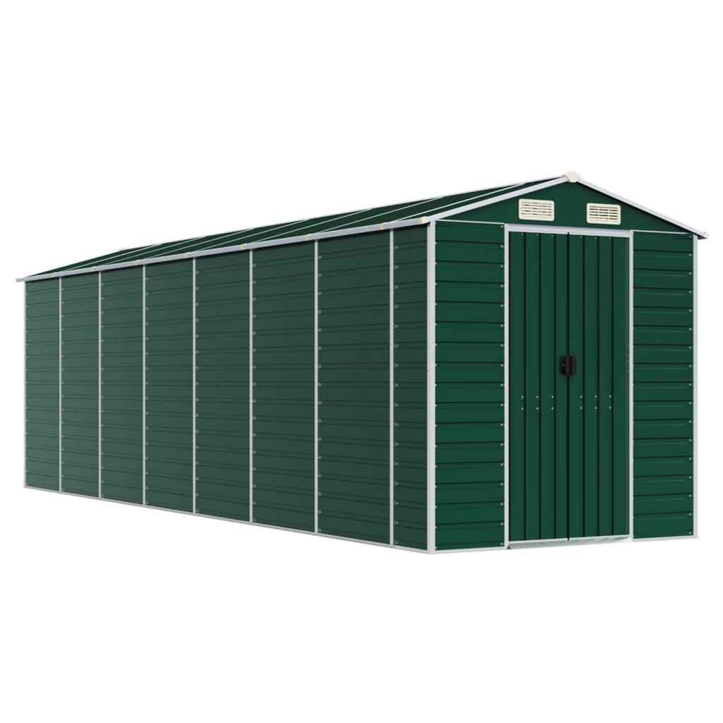 VidaXL Gartenhaus 191x640x198 cm verzinkter Stahl grün
