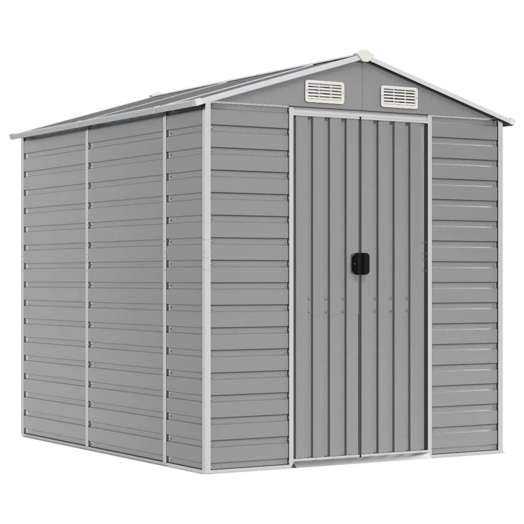 VidaXL Gartenhaus 191x215x198 cm verzinkter Stahl hellgrau