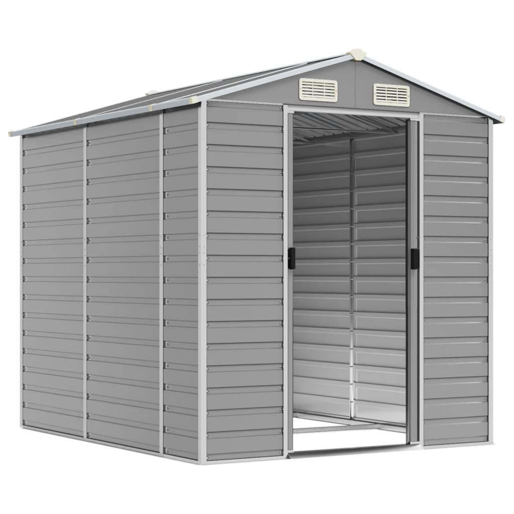 VidaXL Gartenhaus 191x215x198 cm verzinkter Stahl hellgrau
