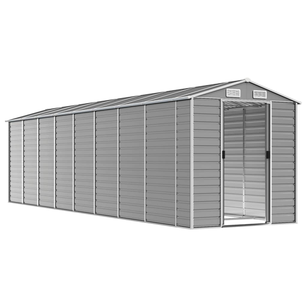 VidaXL Gartenhaus 191x725x198 cm verzinkter Stahl hellgrau