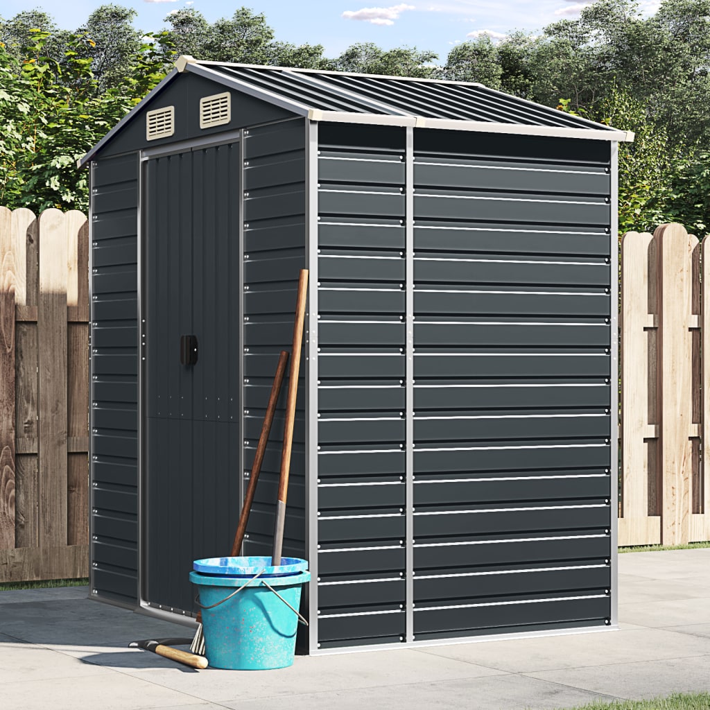 VidaXL Gartenhaus 191x130x198 cm verzinkter Stahl Anthrazit