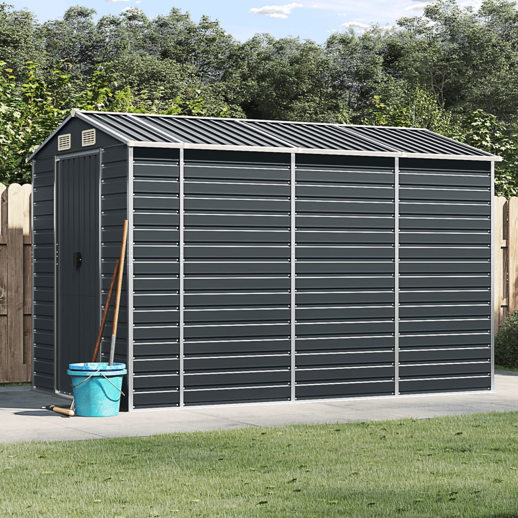 VidaXL Gartenhaus 191x300x198 cm verzinkter Stahl Anthrazit
