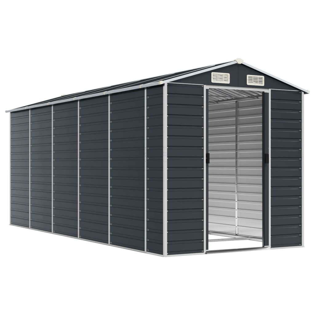 VidaXL Gartenhaus 191x470x198 cm verzinkter Stahl Anthrazit