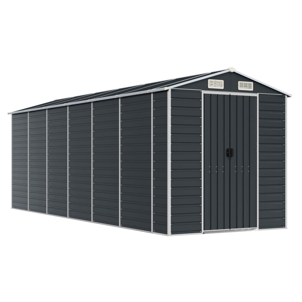 VidaXL Gartenhaus 191x555x198 cm verzinkter Stahl Anthrazit