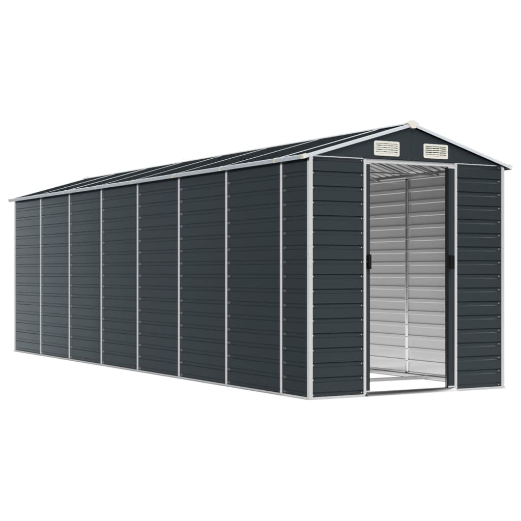 VidaXL Gartenhaus 191x640x198 cm verzinkter Stahl Anthrazit