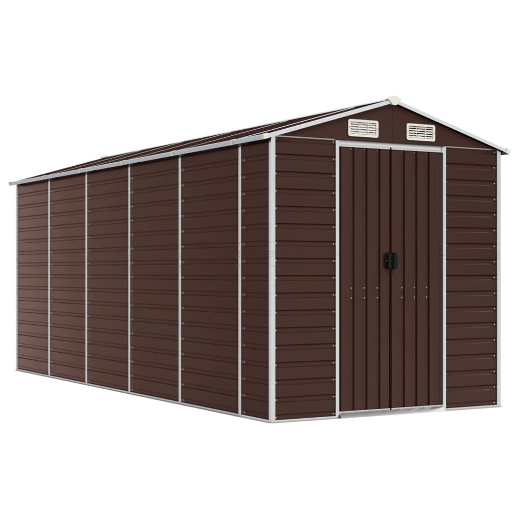 VidaXL Gartenhaus 191x470x198 cm verzinkter Stahl braun