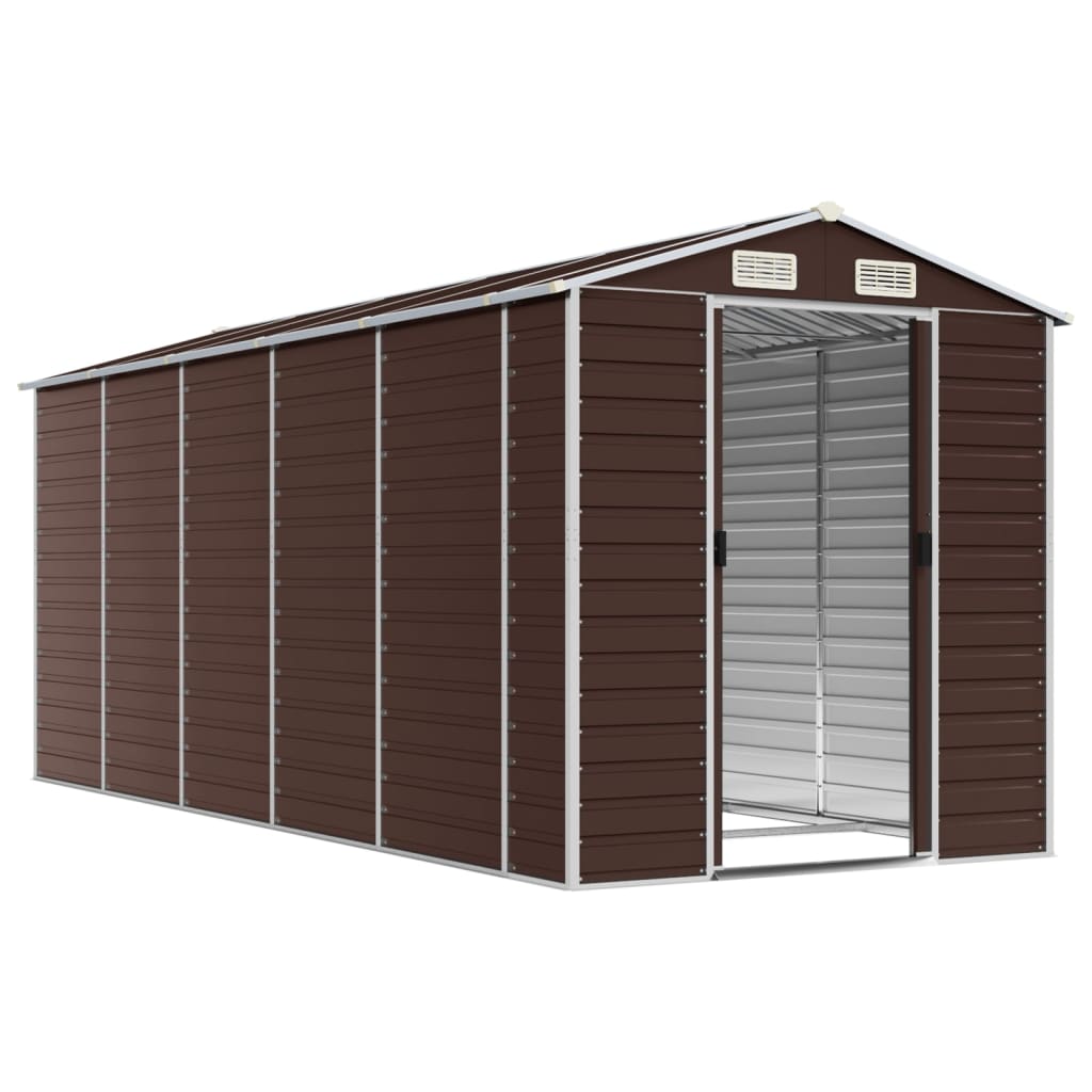 VidaXL Gartenhaus 191x470x198 cm verzinkter Stahl braun
