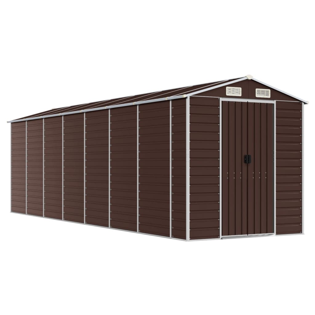 VidaXL Gartenhaus 191x640x198 cm verzinkter Stahl braun