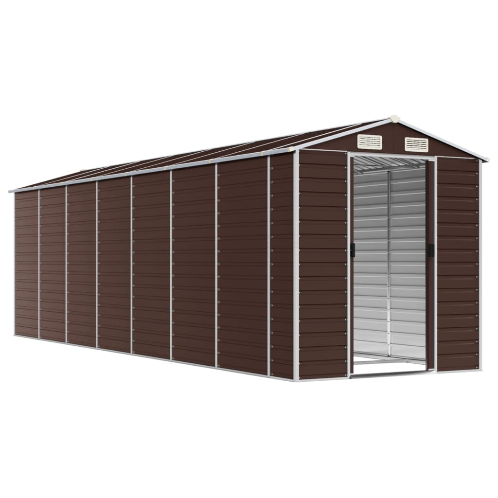 VidaXL Gartenhaus 191x640x198 cm verzinkter Stahl braun