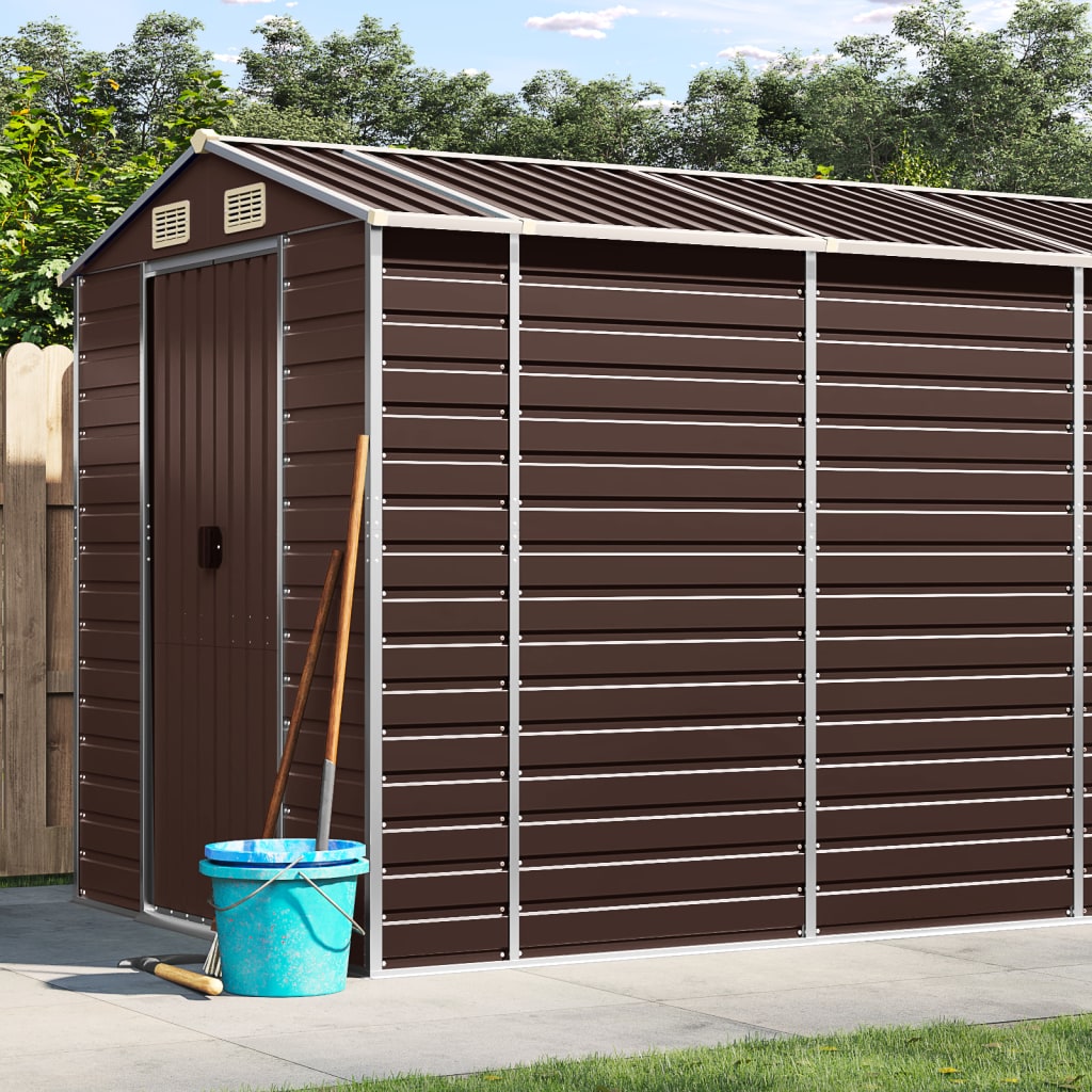 VidaXL Gartenhaus 191x725x198 cm verzinkter Stahl braun