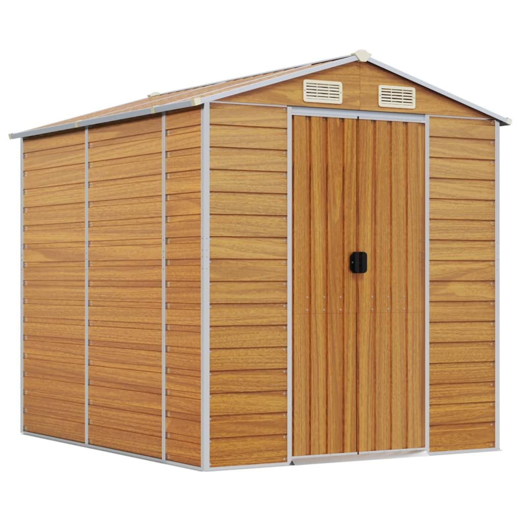 VidaXL Gartenhaus 191x215x198 cm verzinkter Stahl hellbraun