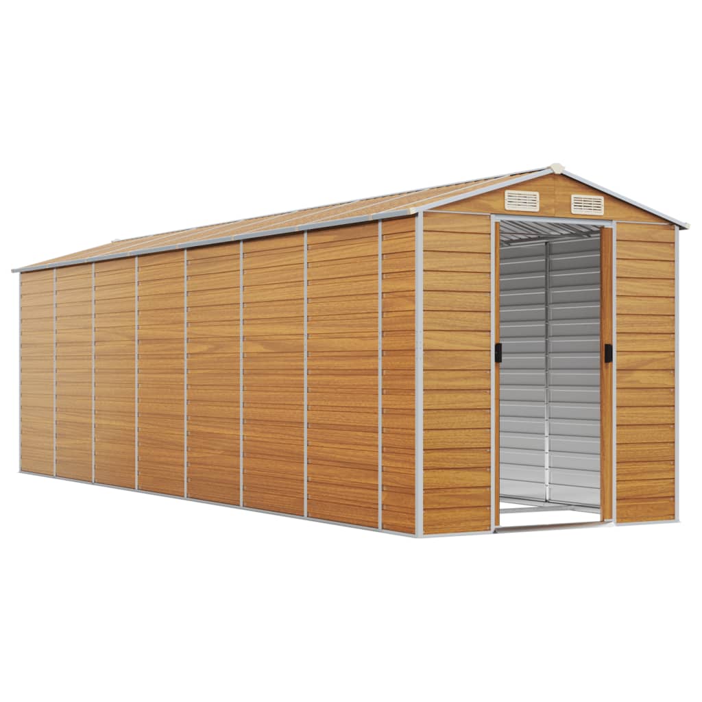 VidaXL Gartenhaus 191x640x198 cm verzinkter Stahl hellbraun