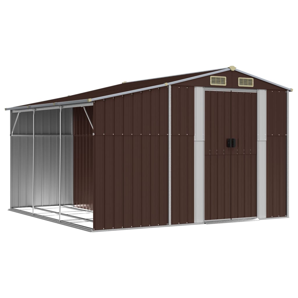 VidaXL Gartenhaus 277x279x179 cm verzinkter Stahl braun