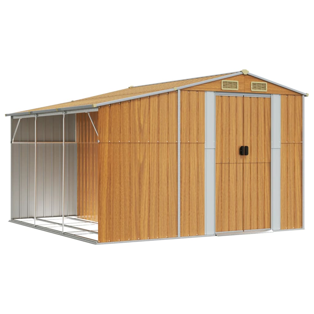 VidaXL Gartenhaus 277x279x179 cm verzinkter Stahl hellbraun