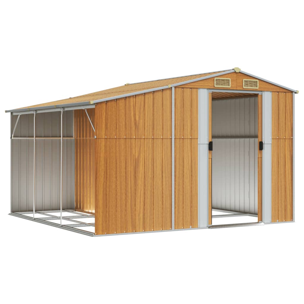 VidaXL Gartenhaus 277x279x179 cm verzinkter Stahl hellbraun
