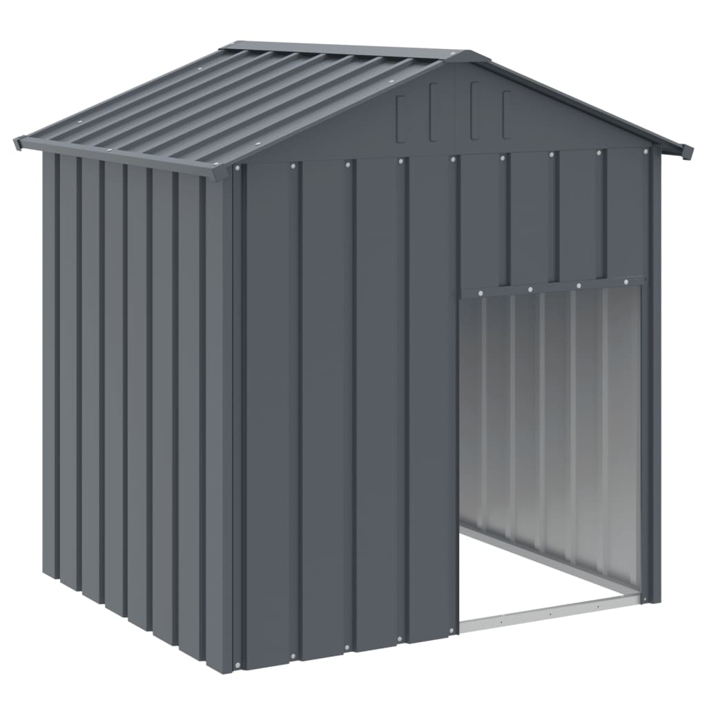 Vidaxxl Hundehütte mit Dach 117x103x123 cm verzinkter Stahl Anthrazit