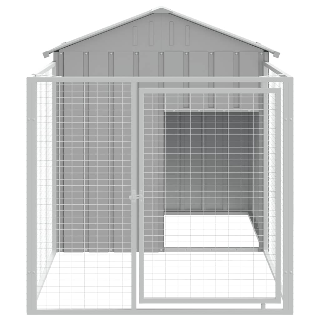 Vidaxxl Hundehütte mit Dach 117x201x123 cm aus verzinktem Stahl