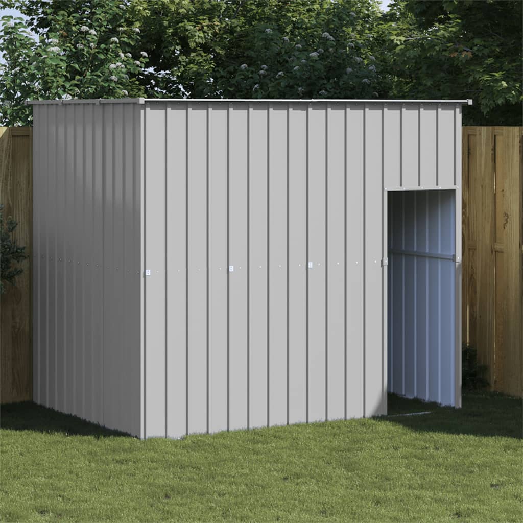 VidaXL Hundehütte mit Dach 214x153x181 cm verzinkter Stahl grau