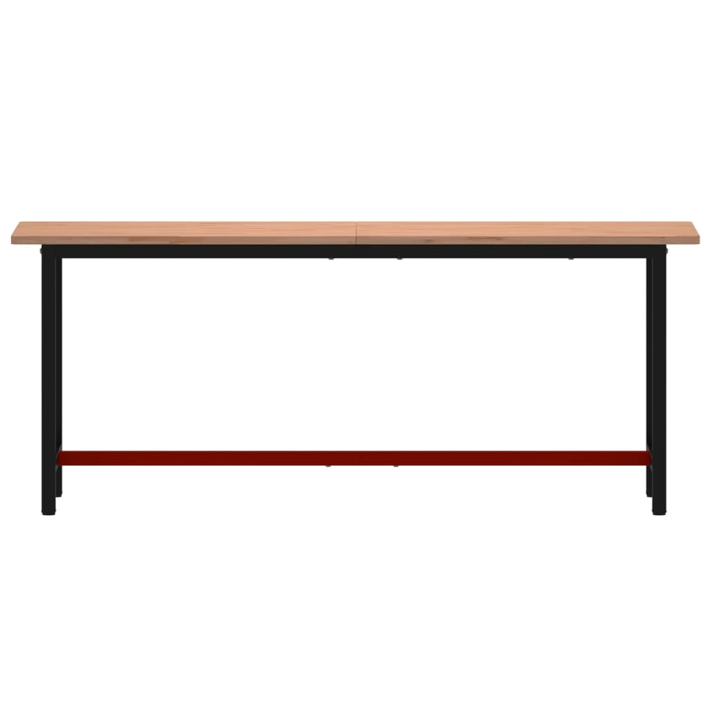 VidaXL Werkbank 200x55x81,5 cm massives Buchenholz und Metall