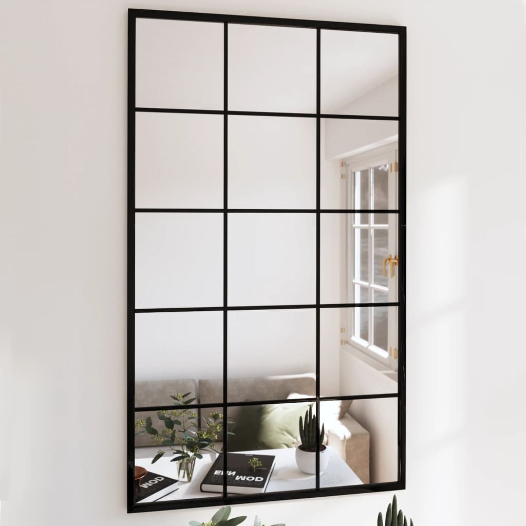 VidaXL Wandspiegel 4 Stück 100x60 cm Metall schwarz