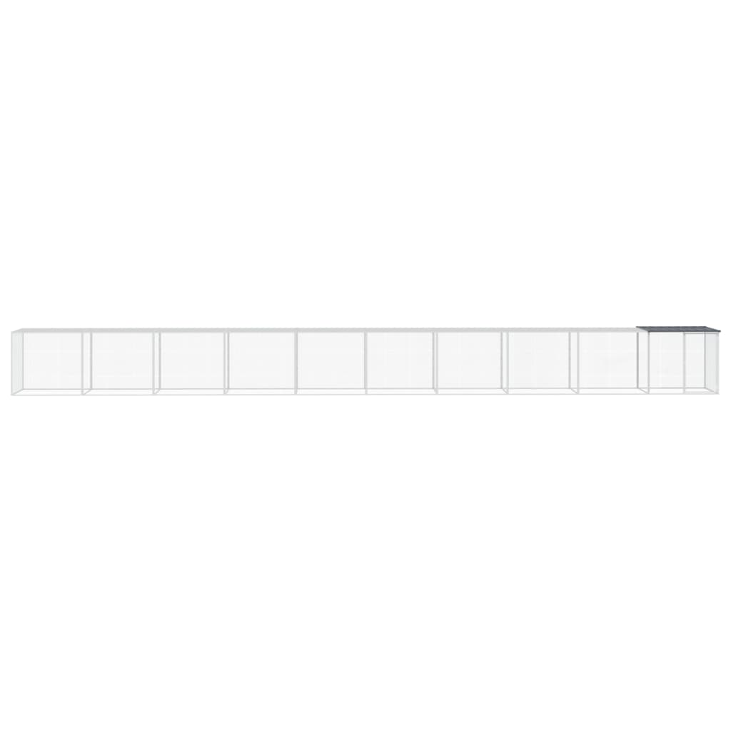 VidaXL Hühnerstall mit Dach 1003 x 98 x 90 cm, verzinkter Stahl, Anthrazit
