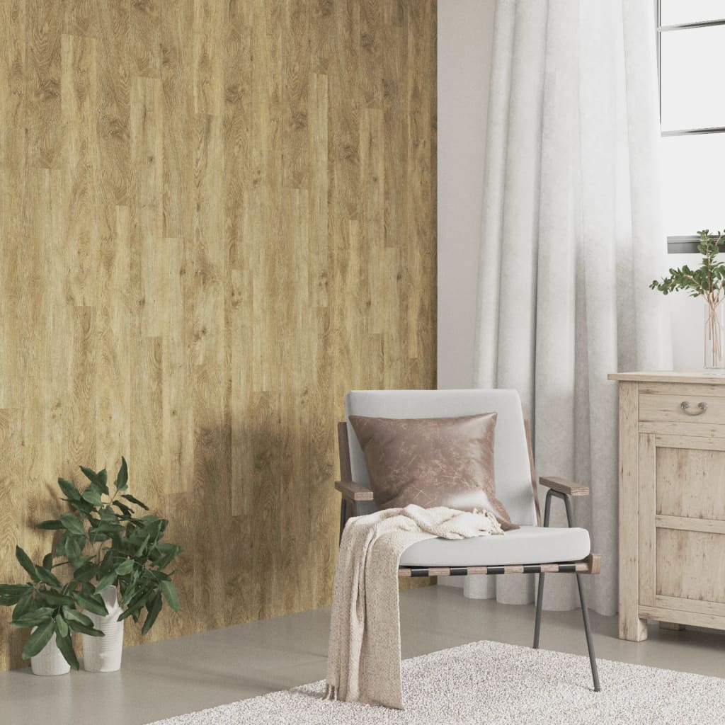 VidaXL Wandpaneele Holzoptik 4,12 m² PVC Braun
