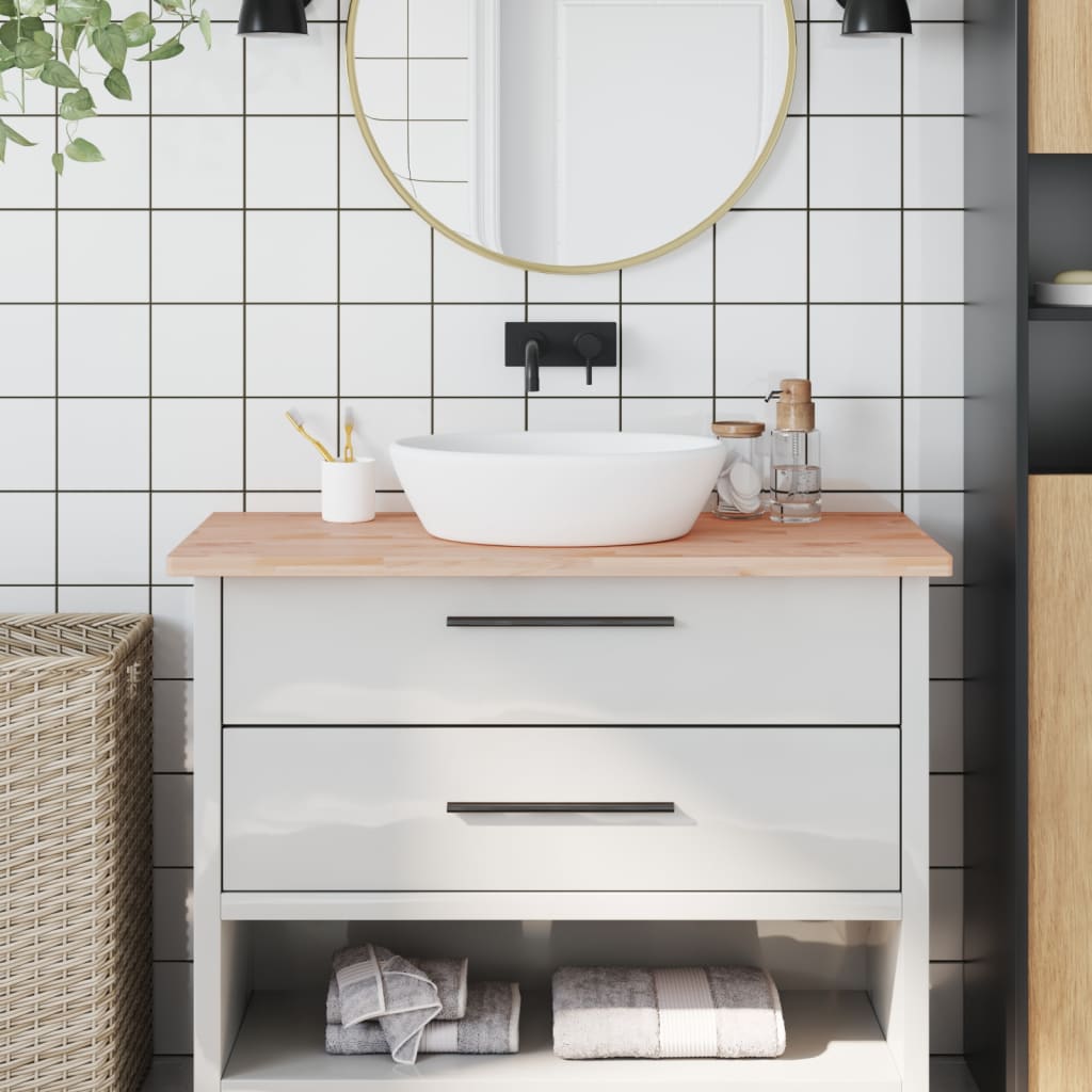 Vidaxx Waschtischplatte 100x50x2,5 cm massives Buchenholz