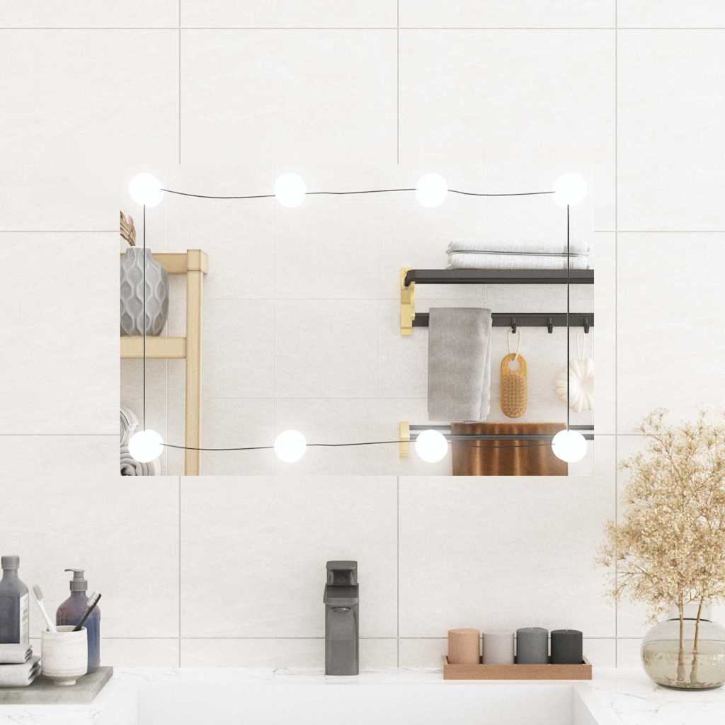 VidaXL Wandspiegel mit LEDs rechteckig 40x60 cm Glas