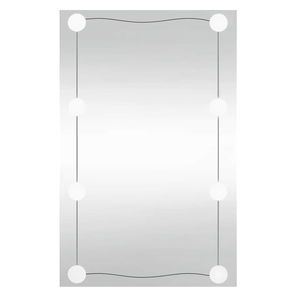 VidaXL Wandspiegel mit LEDs rechteckig 50x80 cm Glas