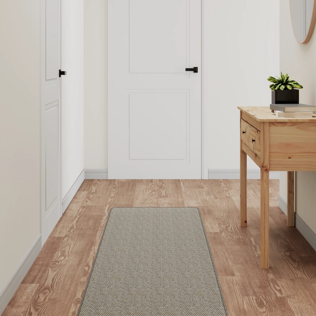 Vidaxx Teppichläufer 50x250 cm Sisaloptik silberfarben